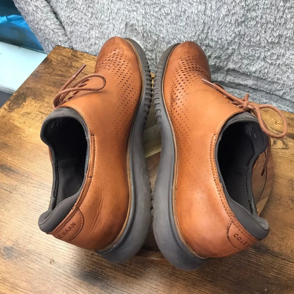 Cole Haan 2.ZERØGRAND Laser Wingtip Oxford Mens 16M British Tan Leather Lined